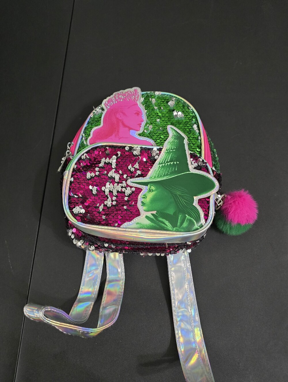 Kids Sequin Wicked Mini Backpack - Pink & Green